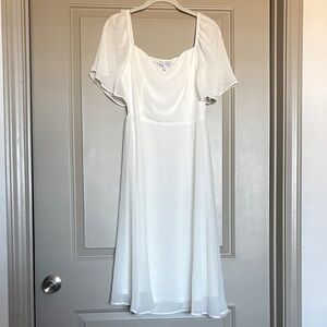 Baltic Born White Colette Sweetheart Midi Dress